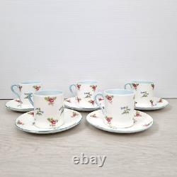 Vintage Shelley Bone China 13 Piece Floral Chintz Coffee Set Made In England VGC