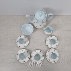 Vintage Shelley Bone China 13 Piece Floral Chintz Coffee Set Made In England VGC