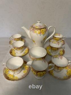 Vintage Shelley Bone China Coffee Set 1950's/60's 15 Pieces