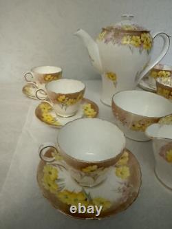 Vintage Shelley Bone China Coffee Set 1950's/60's 15 Pieces