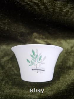 Vintage Shelley England Bone China Coffee Set Green Leaf 11 Pieces, 1930's