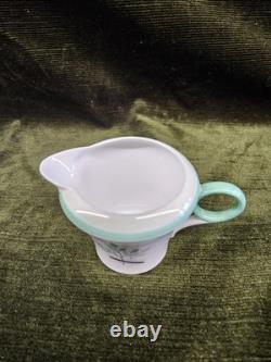 Vintage Shelley England Bone China Coffee Set Green Leaf 11 Pieces, 1930's