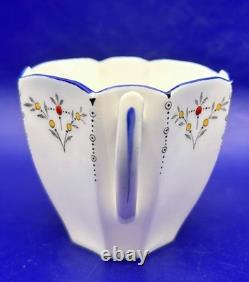 Vintage Shelley Queen Anne Coffee Set for 6 in Blue Iris Pattern, 22 pieces