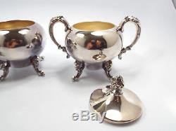 Vintage Sheridan Silver on Copper 5 Piece Coffee Tea Set