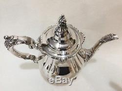 Vintage Silver Plate Baroque By Wallace Coffee Tea Service Set Coffee Tea Sugar