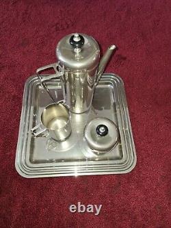 Vintage Silver Plate Coffee Pot Set Vgc