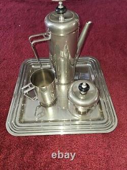 Vintage Silver Plate Coffee Pot Set Vgc