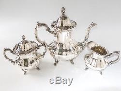 Vintage Silver Plate Coffee Tea Set Service Towle Grand Duchess