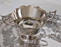 Vintage Silver Plate Tea And Coffee Set Complete with Gallery Tray