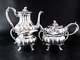 Vintage Silver Plate Tea Coffee Set Melon Heirloom