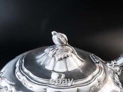 Vintage Silver Plate Tea Coffee Set Melon Heirloom