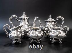 Vintage Silver Plate Tea Set Coffee Service 5 Piece Reed Barton Regent