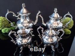 Vintage Silver Plate Tea Set Coffee Service Set Birmingham Silver Co Bsc Silver