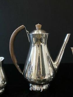 Vintage Silver Plate Tea Set Coffee Service Set Modern By Gorham Great Condition