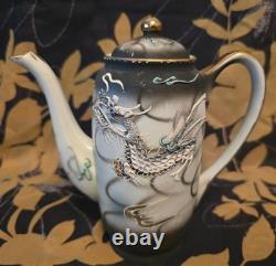 Vintage Smoke Dragonware Tea/Coffee Set Hand Painted Wales China 11pc