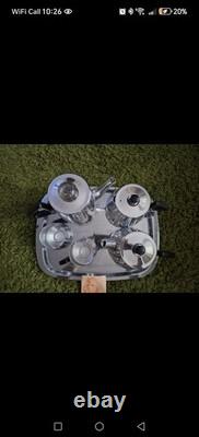 Vintage Sona Chrome Tea & Coffee Set with Tray Mid-Century 1970s Collectable