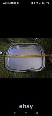 Vintage Sona Chrome Tea & Coffee Set with Tray Mid-Century 1970s Collectable