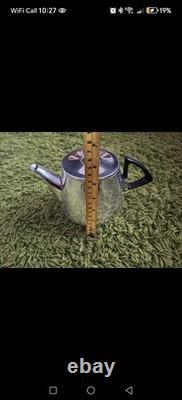 Vintage Sona Chrome Tea & Coffee Set with Tray Mid-Century 1970s Collectable