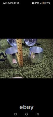 Vintage Sona Chrome Tea & Coffee Set with Tray Mid-Century 1970s Collectable