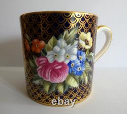 Vintage Spode Fine Bone China Floral Coffee Can And Saucer F1648-n