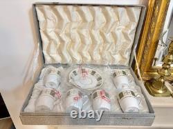 Vintage Spode Persia Green Coffee Set with Original Box