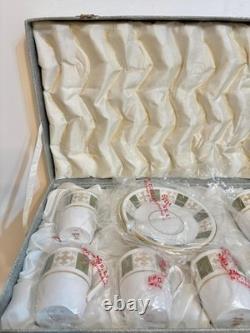 Vintage Spode Persia Green Coffee Set with Original Box