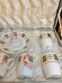 Vintage Spode Persia Green Coffee Set with Original Box