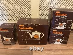 Vintage St Michael Poppies ceramic Coffee set Marks & Spencer New Old Stock