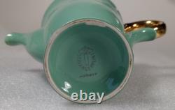 Vintage StavangerFlint Norway. Green and Gold Tea/Coffee Set. 15 piece