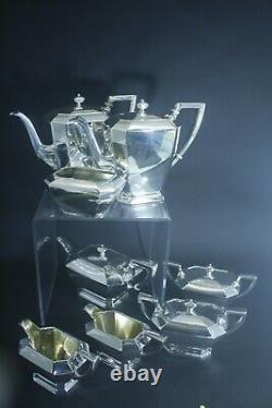 Vintage Sterling Silver By Gorham Fairfax 8 pc. Coffee Tea Set No Monograms