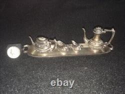 Vintage Sterling Silver Miniature Tea Coffee Set 1974/1975