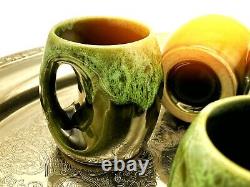 Vintage Studio Pottery Coffee Or Sipping Cups Set Of Six