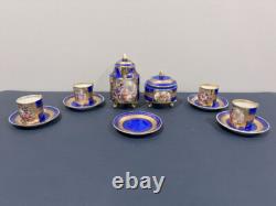 Vintage Stunning Royal Vienna Porcelain Turkish Coffee Set Extra Saucer