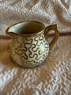 Vintage Sudlows Burden Made In England Gold Patterned Tea/Coffee Set. D. 65Y. H