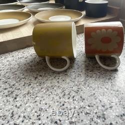 Vintage Susie Cooper Carnaby Daisy Bone China Coffee Cup & Saucer Set