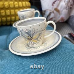 Vintage Susie Cooper Kestrel Blue Orchid Coffee Set Pot Jug Cups Saucers