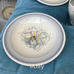 Vintage Susie Cooper Kestrel Blue Orchid Coffee Set Pot Jug Cups Saucers