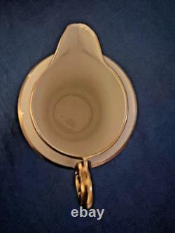 Vintage Syracuse Queen Anne cobalt ivory coffee set NO FLAWS