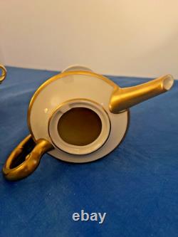 Vintage Syracuse Queen Anne cobalt ivory coffee set NO FLAWS