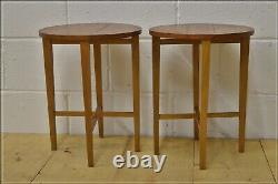 Vintage Table Coffee Side Folding Bedside Set Of 2 Teak Danish Design