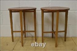 Vintage Table Coffee Side Folding Bedside Set Of 2 Teak Danish Design