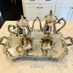 Vintage Tea/ Coffee Set EP BRASS''/ Silver Plated on Brass/ KENT Tray