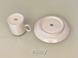 Vintage Thomas Germany Medaillon Coffee Set White Porcelain with Thick Silver