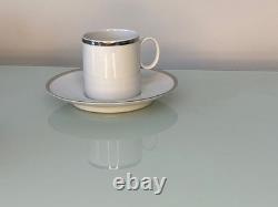 Vintage Thomas Germany Medaillon Coffee Set White Porcelain with Thick Silver