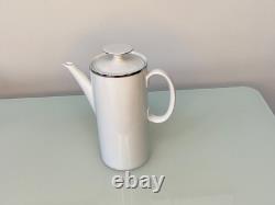 Vintage Thomas Germany Medaillon Coffee Set White Porcelain with Thick Silver