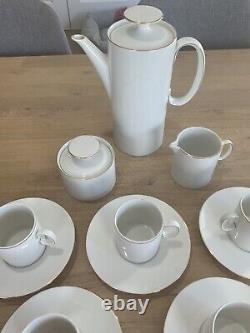 Vintage'Thomas' Medaillon Germany 15 piece Coffee Set White with Gold Trim