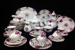 Vintage Thun Czechoslovakia China Dinner Service / Tea Set / Coffee Set / Pink