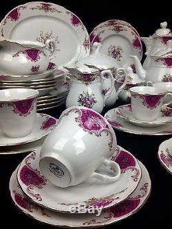Vintage Thun Czechoslovakia China Dinner Service / Tea Set / Coffee Set / Pink