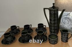 Vintage Totem Susan Williams Ellis Coffee Pot Set Cups/Saucers/Jug/Sugar Pot