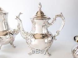 Vintage Towle Silver plate Coffee Tea Service Set Coffee Teapot Creamer Sugar